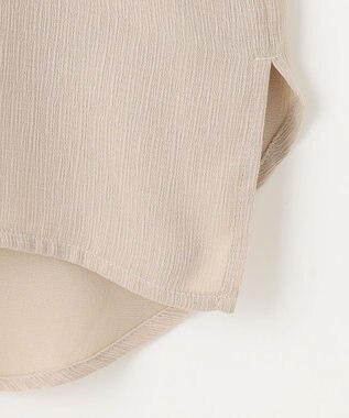 SHARE PARK LADIES 【2WAY】オーバーサイズ楊柳シャツ ライトグレー系