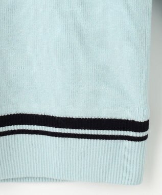 23区GOLF 裏地付きニットで温か【MEN】【蓄熱】ウールブレンド裏付 ニット スカイブルー系