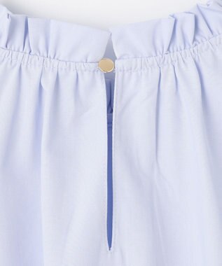 ANY 【手洗い可能/抗菌防臭/UVカット/速乾】フリルモックブラウス ライトブルー