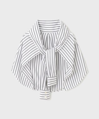 GRACE CONTINENTAL ストライプシャツワンピース ホワイト