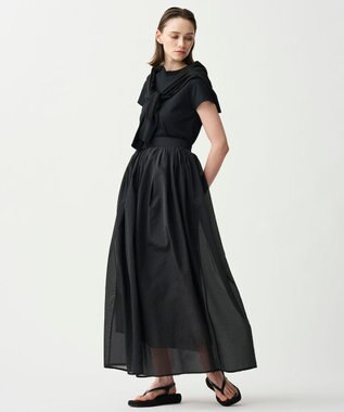 uncrave シアー オーガンジー フレア スカート ブラック