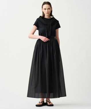 シアー オーガンジー フレア スカート