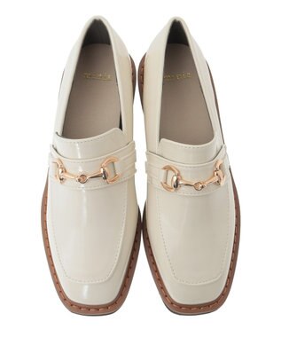 Green Parks ・ｍｉｎｉａ　厚底ビットローファー Ivory