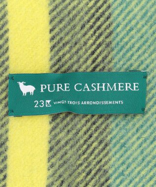 23区 【VERY掲載】カシミヤ チェック ストール グリーン系