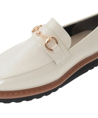 Green Parks ・ｍｉｎｉａ　厚底ビットローファー Ivory