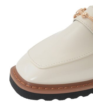 Green Parks ・ｍｉｎｉａ　厚底ビットローファー Ivory