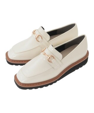 Green Parks ・ｍｉｎｉａ　厚底ビットローファー Ivory