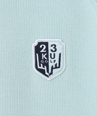 23区GOLF 裏地付きニットで温か【MEN】【蓄熱】ウールブレンド裏付 ニット スカイブルー系