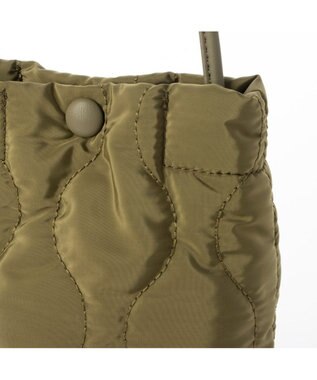 UNBILLION cachecache ナイロンキルティングスマホショルダー カーキ