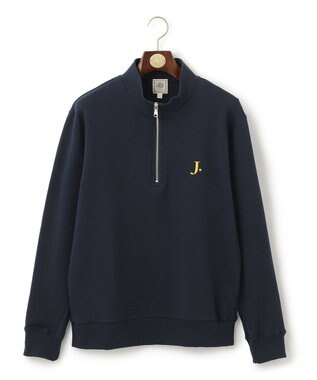 J.PRESS MEN 【WEB限定】J刺繍ハーフジップスウェット ネイビー系