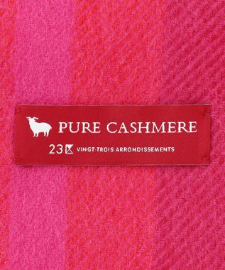 23区 【VERY掲載】カシミヤ チェック ストール レッド系