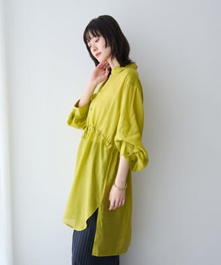YECCA VECCA シアー2way袖バルーンチュニック Yellow