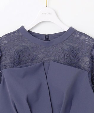 ANY SIS 【洗える】ビスチェディテール ドレス スモーキーブルー