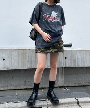 WEGO 【綿100%】ヴィンテージウォッシュグラフィックTシャツ 柄5