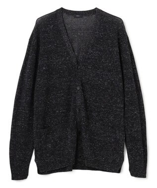 JOSEPH HOMME リネンナイロンプレーン　Ｖネックカーディガン ブラック系