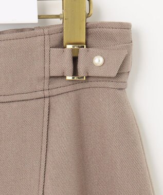 ANY SIS 【洗える】パール調ポイントツイル スカート モカ