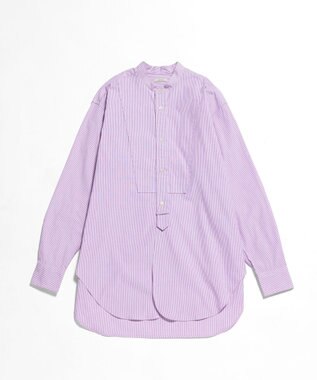 LENO  CANDY STRIPE BAND COLLAR  SHIRTS / ストライプバンドカラーシャツ PINK