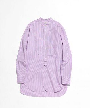 LENO  CANDY STRIPE BAND COLLAR  SHIRTS / ストライプバンドカラーシャツ PINK
