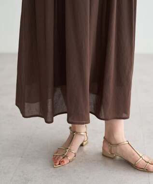 YECCA VECCA ドライタッチシアーキュロットパンツ Brown