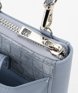 LA BAGAGERIE 【MONICA】バイカラー スマホショルダー ブルー