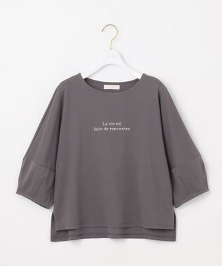 ANY SIS S 【撥水・汗ジミ防止・UVケア・洗える】スーピマスムース クロップド Tシャツ スレートロゴ