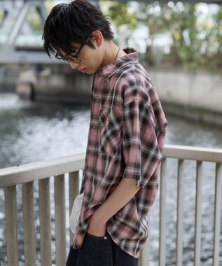 WEGO オンブレチェックシャツ（SS） 柄3