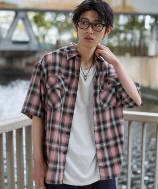 WEGO オンブレチェックシャツ（SS） 柄3