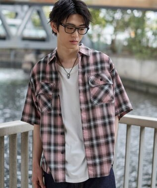 WEGO オンブレチェックシャツ（SS） 柄3