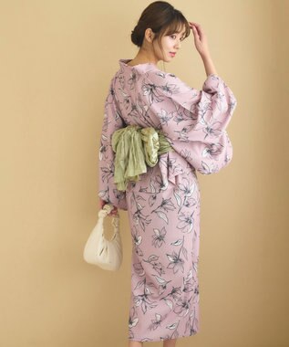 Feroux 【洗える・2WAY】 簡単着付け 浴衣 3点セット ピンク系4