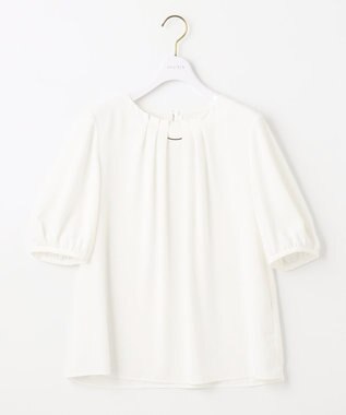 ANY SIS 【洗える】フロントタック ブラウス オフホワイト