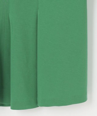 自由区 L 【放湿性/保湿性】イージートップス タックディテール カットソー グリーン系