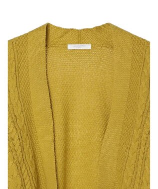 Green Parks 着流しケーブルカーディガン Yellow
