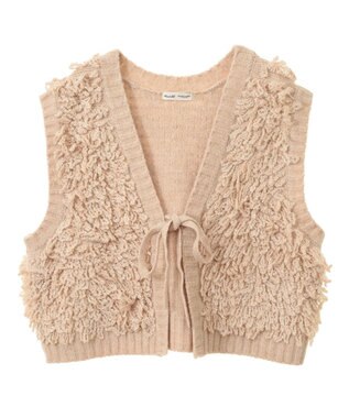 CRAFT STANDARD BOUTIQUE フリンジニットベスト Beige