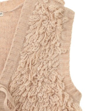 CRAFT STANDARD BOUTIQUE フリンジニットベスト Beige
