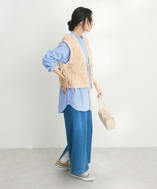 CRAFT STANDARD BOUTIQUE フリンジニットベスト Beige