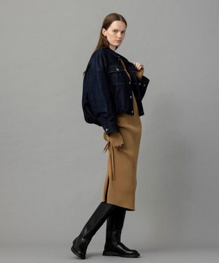 NAVE 【ReNAVE・洗える】スポンディッシュワイドリブワンピース キャメル系