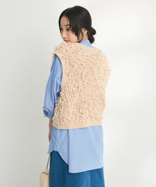 CRAFT STANDARD BOUTIQUE フリンジニットベスト Beige