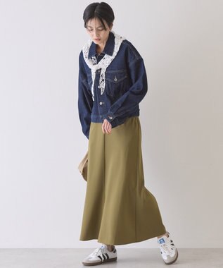 AMERICAN HOLIC 【イージーケア】ナローマーメイドスカート Khaki