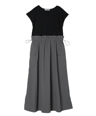 Green Parks ・ＥＬＥＮＣＡＲＥ　ＤＵＥ　ミリタリードッキングワンピ Charcoal Gray