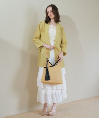 YECCA VECCA 【A4対応】チャーム付き2wayショルダーバッグ Beige