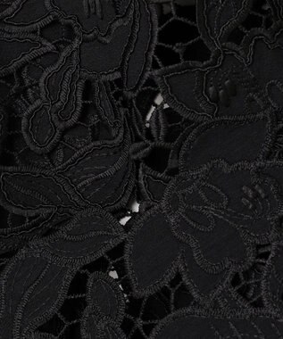 BEIGE， CITRINE / エンブロイダリーレースノースリーブブラウス Black