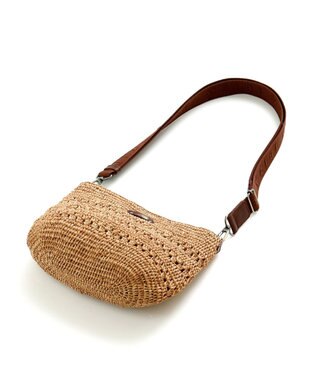 IBIZA ラフィア　ショルダーバッグ エメラルドグリーン