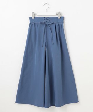 Feroux 【洗える・撥水】レースアップガウチョ ブルー系