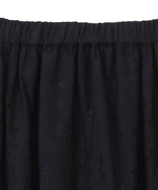 earth music&ecology 透かし花柄フレアスカート Black