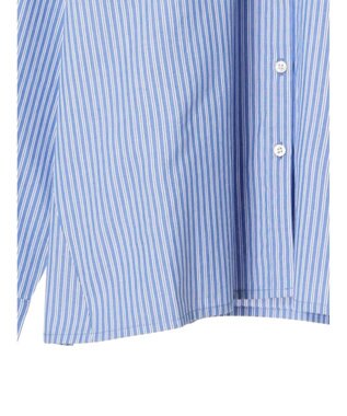 CRAFT STANDARD BOUTIQUE バックフリルシャツ Stripe Blue