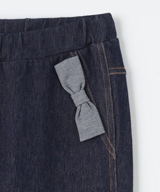 組曲 KIDS 【150-160㎝】デニムニット パンツ ネイビー系