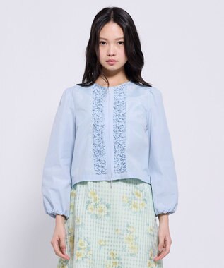 TOCCA SWEET FRILL JACKET ジャケット スカイブルー系