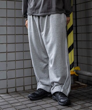 WEGO バレルレッグスウェットパンツ 杢グレー