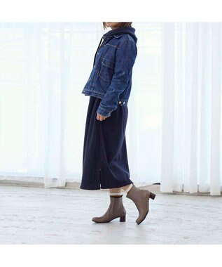 ing 【WEB限定】サイドゴアショートブーツ オーク