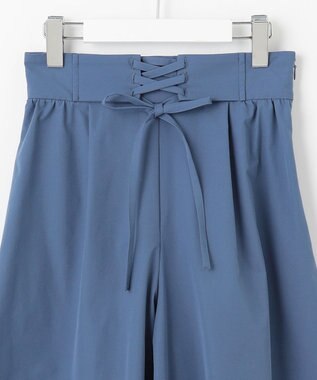 Feroux 【洗える・撥水】レースアップガウチョ ブルー系